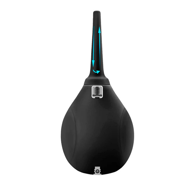 Poire à lavement en silicone noir avec embout souple