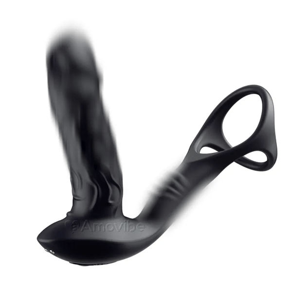 Masseur de prostate avec 9 réglages de vibration et mouvements de mouvement